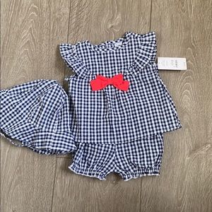 Checkered girls outfit